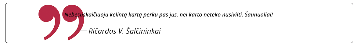 klientų atsiliepimai
