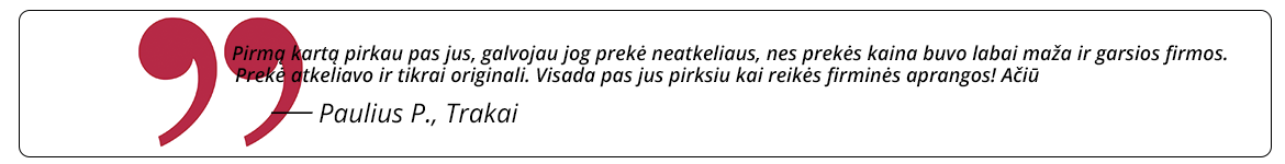 klientų atsiliepimai